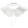 White Lace Fake Collar Women's Blouse Cloud Shoulder Scarf Shawl Embroidered Flower Detachable Collar Top Clothing Accessories