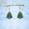 Festive Cartoon Christmas Tree Earrings - Cute Acrylic Jewelry for 2024