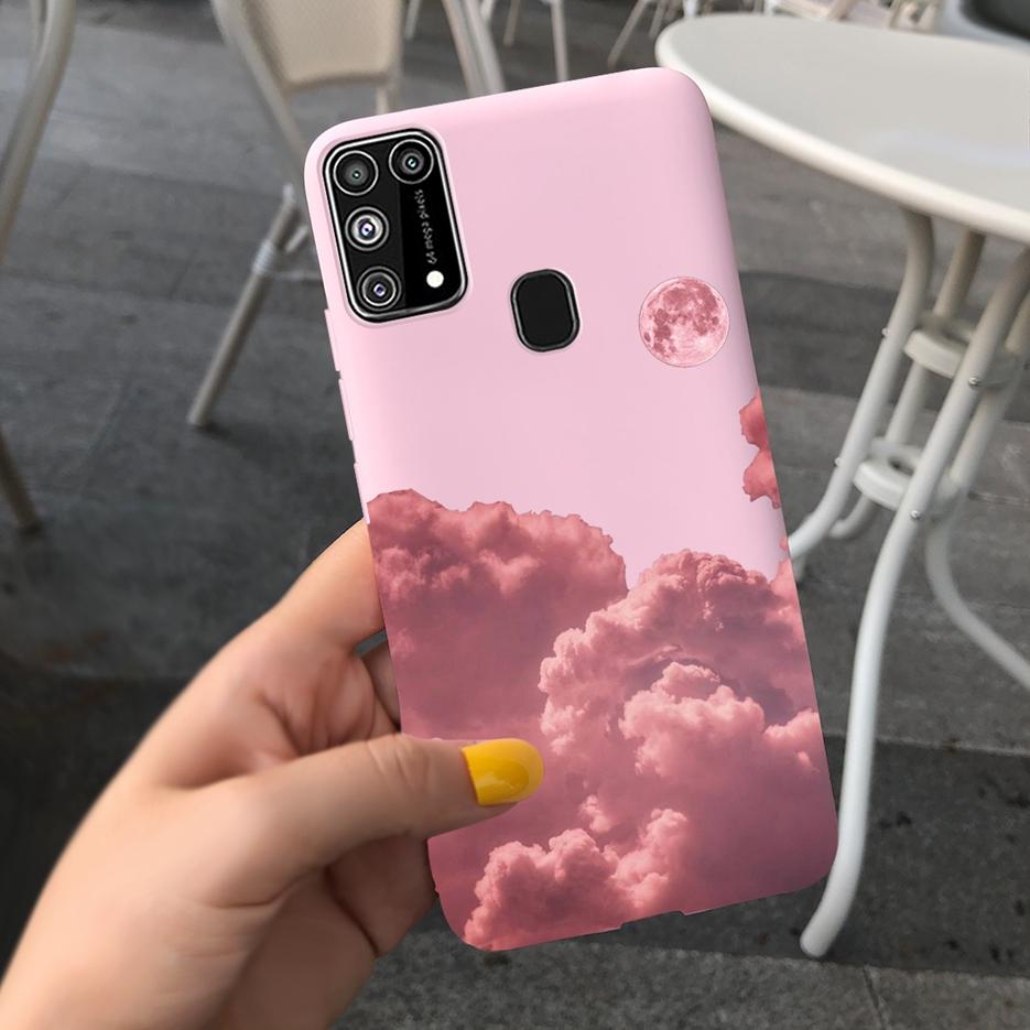 For Samsung Galaxy M31 Case SM-M315F Cute Bear Cartoon Painted Cover Phone Case For Samsung M31 M 31 GalaxyM31 Bumper Soft Funda