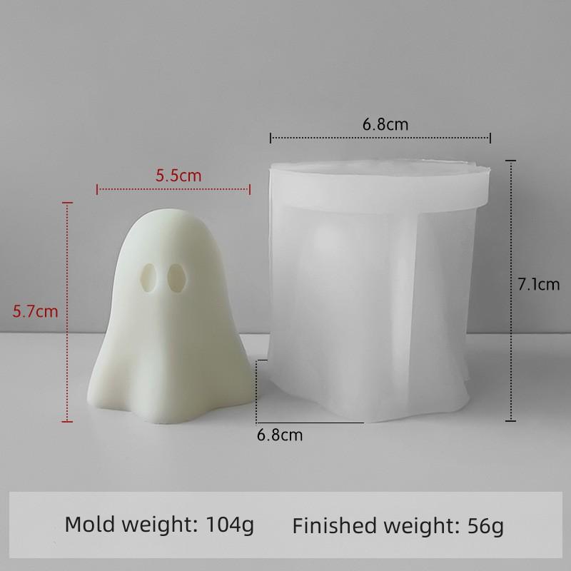 

Halloween Creative Ghost Molds Handmade Aroma Candle Plaster Silicone Mould Spooky Ghost Halloween Decoration Molds
