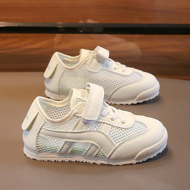 Çocuk Minimalist Spor ve Eğlence Ayakkabıları Öğrenci Hafif Koşu Ayakkabıları Tek Net Forrest Gump Ayakkabıları Çocuk Ayakkabıları Küçük Beyaz Ayakkabılar