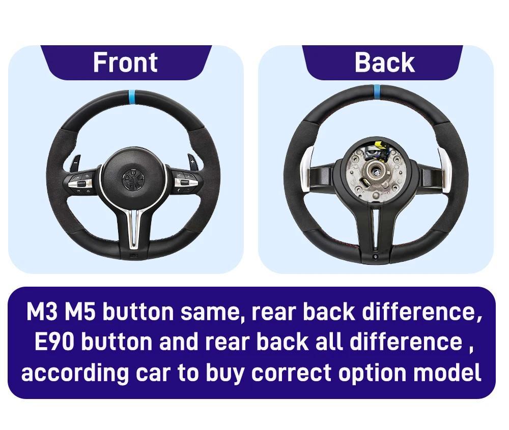 Für BMW Serie F20 F22 F23 F30 F31 F32 F33 F36 M3 F87 M2 F80 M3 F82 F83 Upgrade Lenkrad mit Halbleder Alcantara Enthält keine Airbags