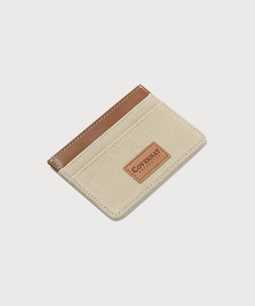 Covernat Canvas Card Holder Beige