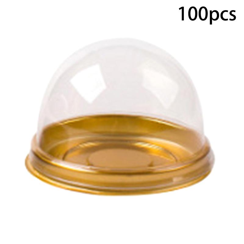 Einweg Runde Eigelb Knusprige Mondkuchen Box Quadratische Kunststoff Mondkuchen Kuppel Boxen Verpackung Dessert Mousse Schalen Behälter
