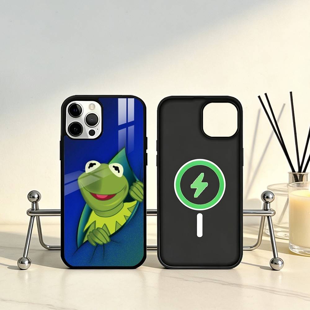 K-Kermit-t the frog Cute Phone Case For iPhone17,16,15,14,13,12,11 Plus,Pro Max Magnetic For Magsafe Wireless Charging