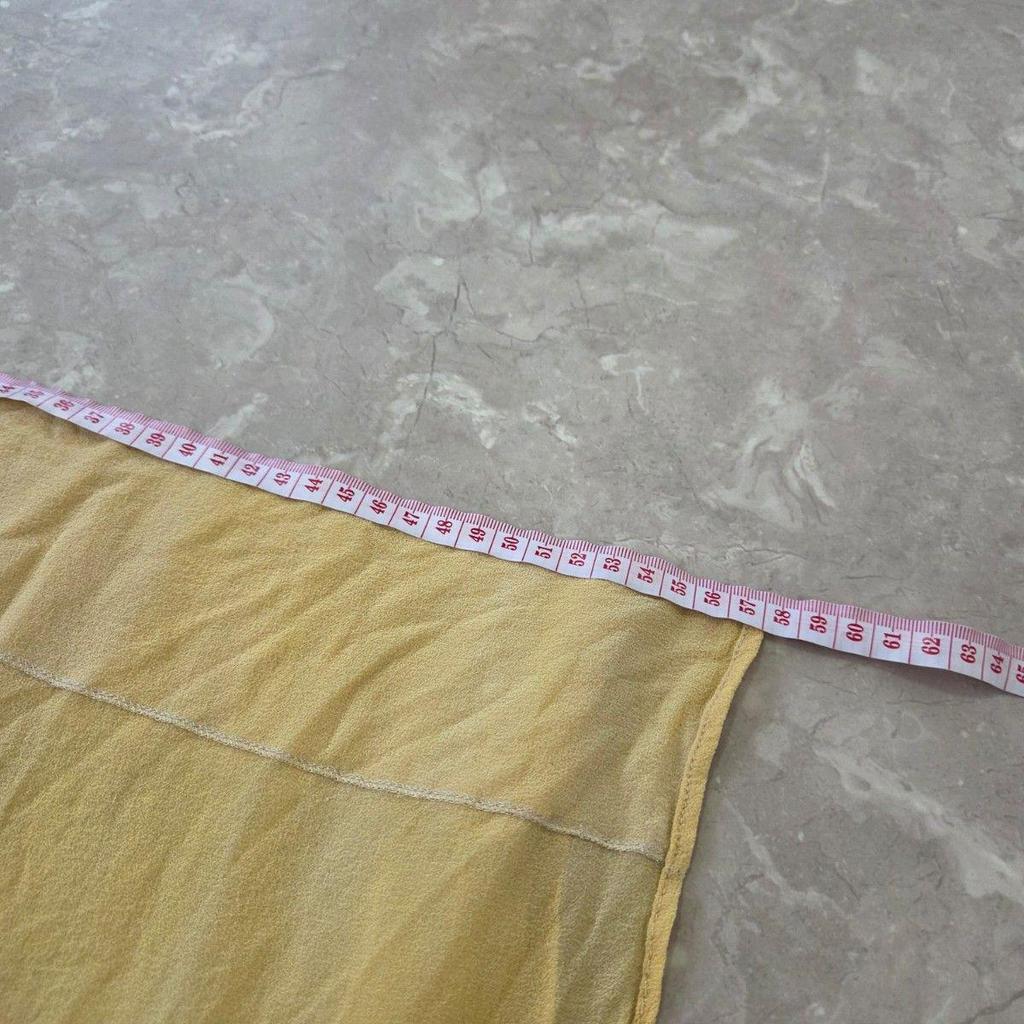 Used Emporio Armani, Made In Italy, 100% Silk, Sheer Stole, Yellow, Accessories, Shawl, Scarf, Air Conditioning Protection, Large Stole