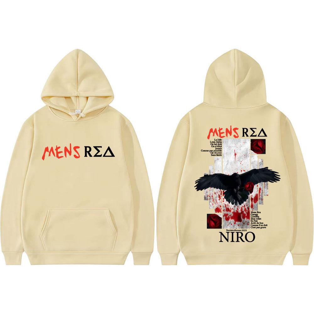 Rapper Niro MENS REA Album Grafik Hoodies Männer Frauen Mode Hip Hop Übergroße Pullover Hohe Qualität Lässiger Komfort Sweatshirts