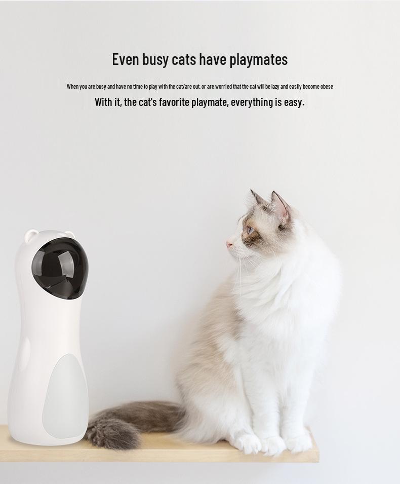 Puntero Láser Rojo Automático para Gatos - Juguete de Auto-Juego para Aliviar el Aburrimiento para Gatitos