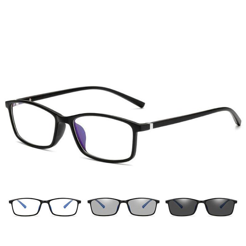 TR90 Thin Frame Change Color Eyewear Photochromic Eyeglasses Women Men Prescription 0 -0.5 -1.0 -1.5 -2.0 -2.5 -3.0 To -6.0