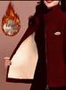 Autumn/Winter Fleece-Lined Outerwear for Middle-Aged Women: Warm, Thick, Loose Cotton Top