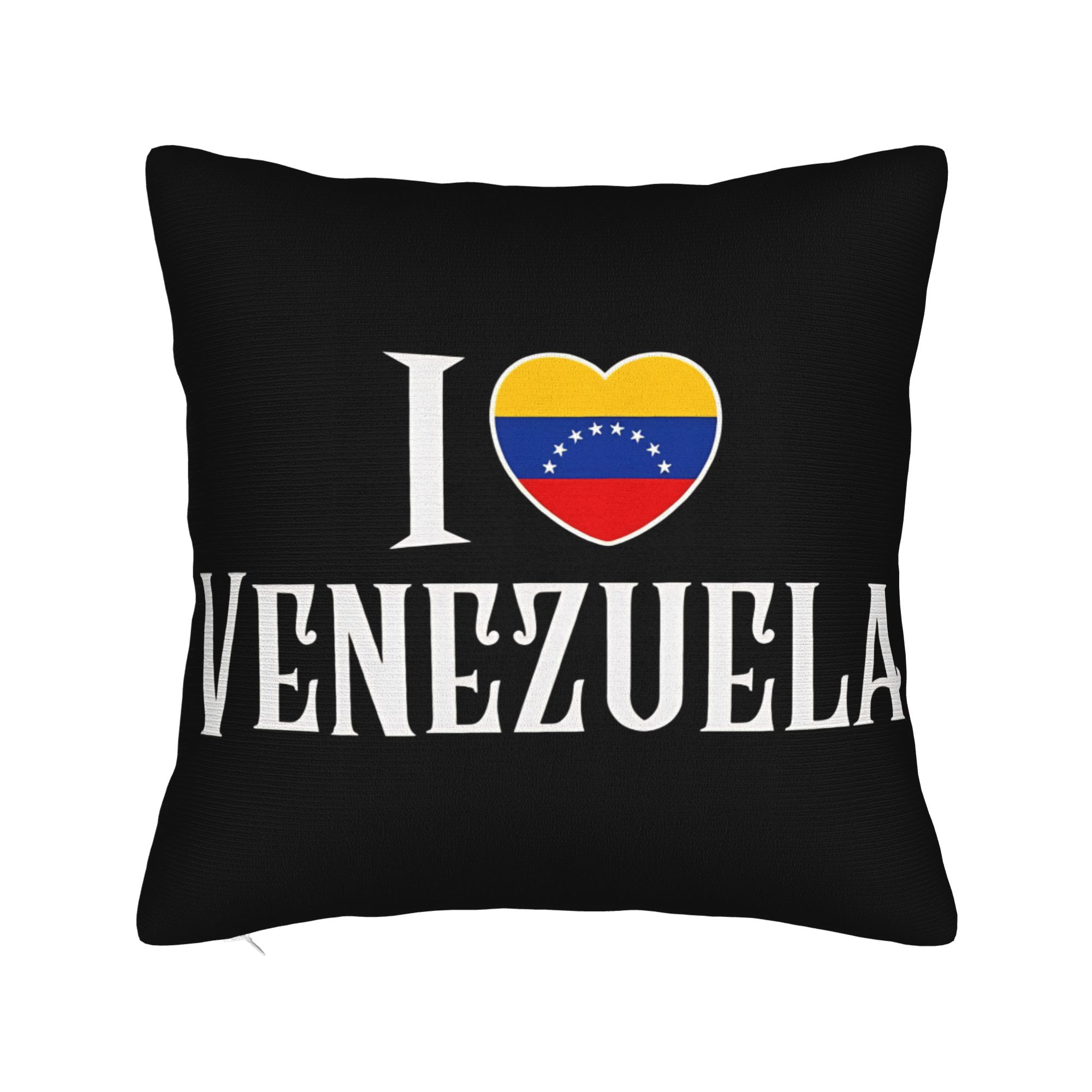 

I love Venezuela Pillow Case Venezuelan Flag Morden Pillow Cover Soft Pillowcases For Couch Sofa Bedroom 30x30CM(12x12in)