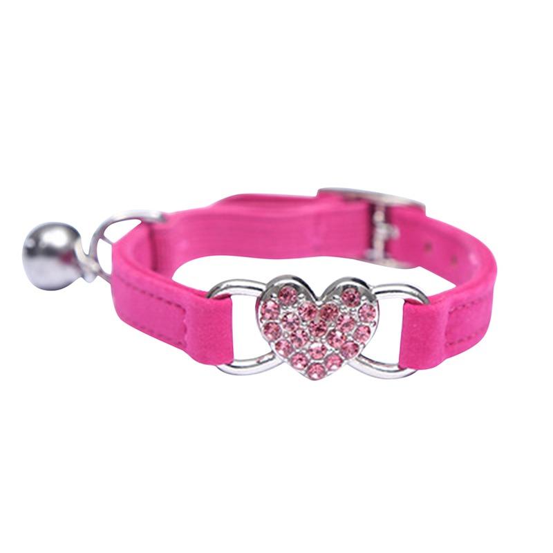Cat Collar DIY Rhinestone Cat Dog Collar for Puppy Small Dogs Pet Kitten Cat Collar Necklace Colorful Diamond Bell Cat Collar