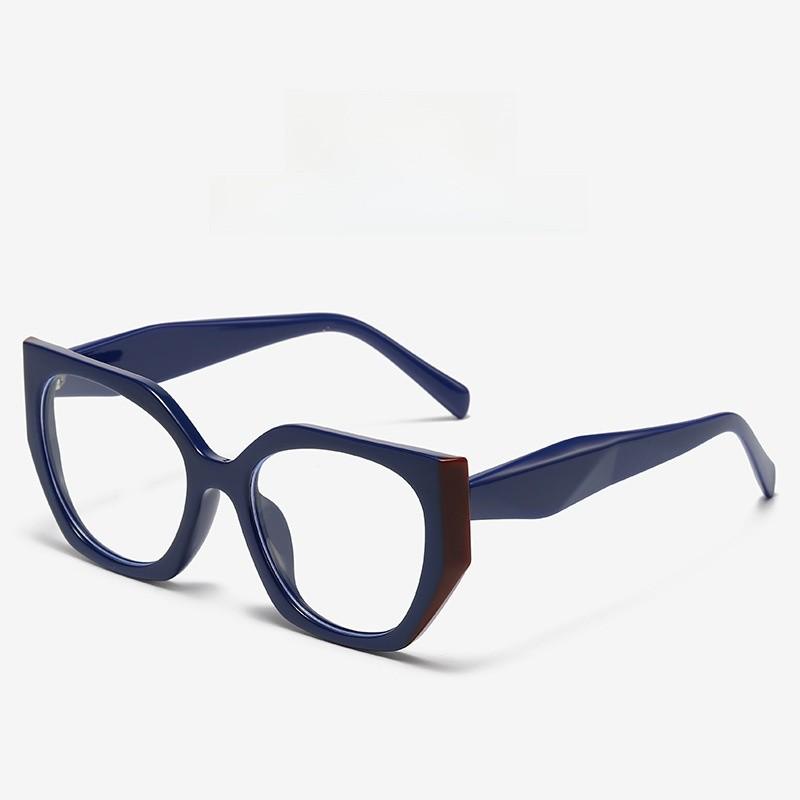 2022 Summer Fashion Designer Flat Top Eyewear Frame For Long Face Ladies
