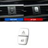 For BMW 1 2 3 4 Series 3GT 2014 2015 2016 2017 2018 2pcs ABS Chrome Car Interior Warning Light Switch Button Sticker Cover