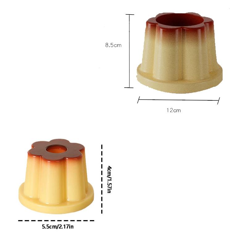 Kreativer Pudding Stifthalter Niedliche Geleeform Schreibtisch Organizer für Make-up Pinsel Büro Student Geschenk Gelb Tragbares Design