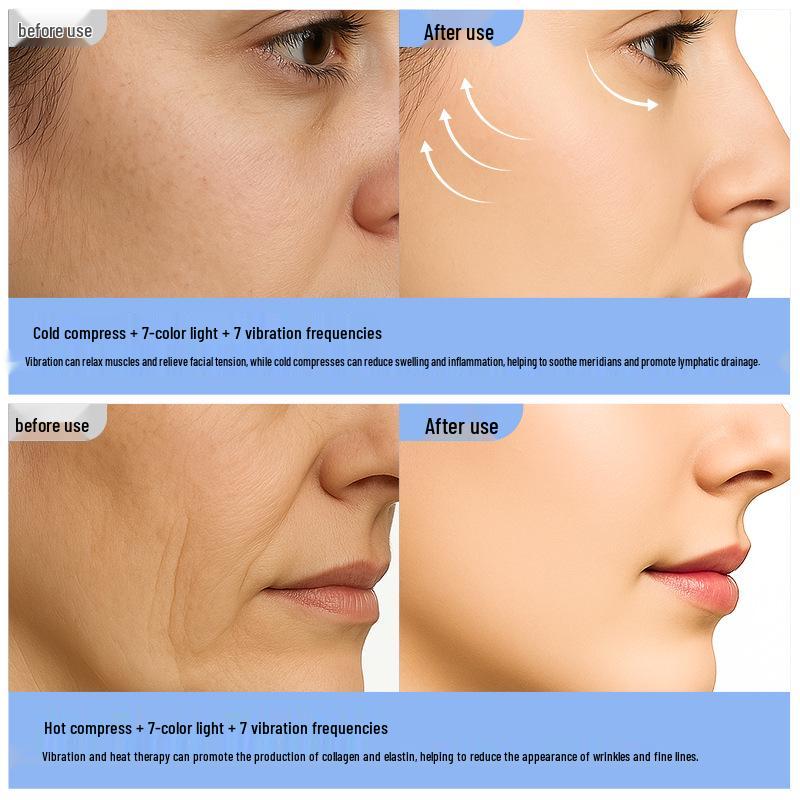 Electric Gua Sha Face Massager: Hot & Cold Therapy with High-Frequency Vibration for Home Use