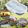 Blue/Pink/Green Foldable Lunch Box Silicone Fruit Storage Box  For Outdoor Travel