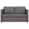 Floor Sofa with Sleeping Function Grey 112x174x55 Cm Artificial Leather
