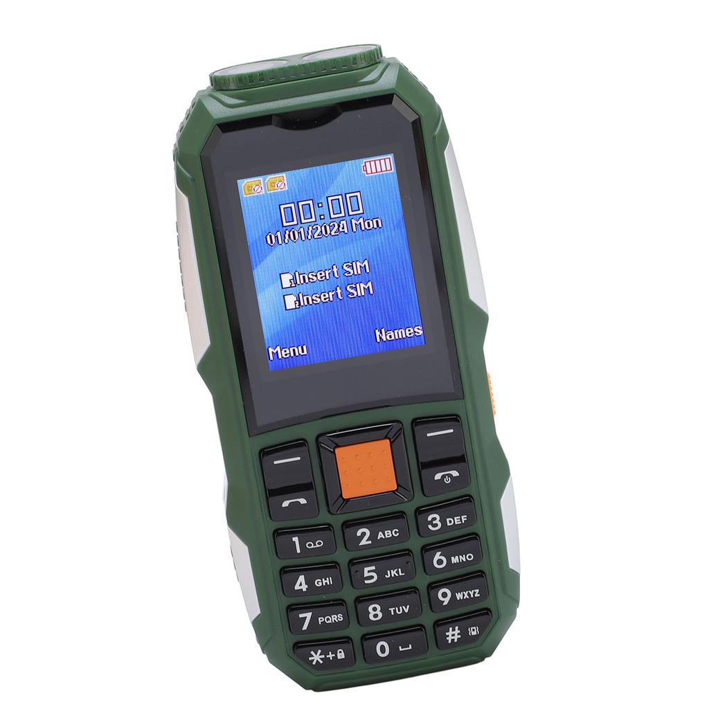 Seniorský mobilní telefon 1,77palcový displej 2G síť 4800mAh baterie Dvě SIM karty Seniorský mobilní telefon