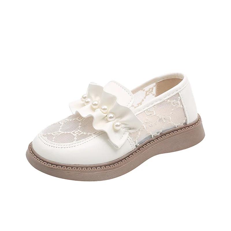 French Girls' Shoes 2025 Spring New Embroidered Princess Shoes Fashiona Mary Jane Shoe Brand Girls Party Dresses Girl Dresses
