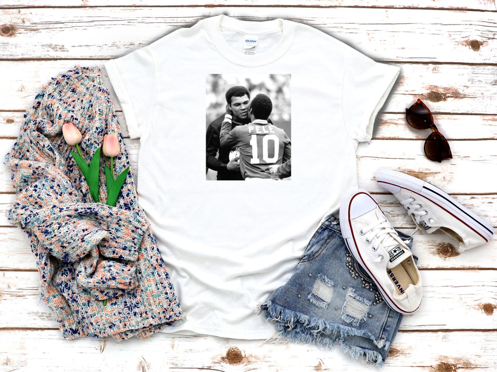 26 Pele Pays Tribute Hero Muhammed Ali White Women s 3 4 Short Sleeve T-Shirt K182 Unisex T-Shirt M