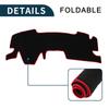 TUCKBOLD Dashboard Mat for Toyota Yaris Cross MXPB1 Center Console Dashboard Black and with 1 Sticker Set (2020-2024), Cover, Red,