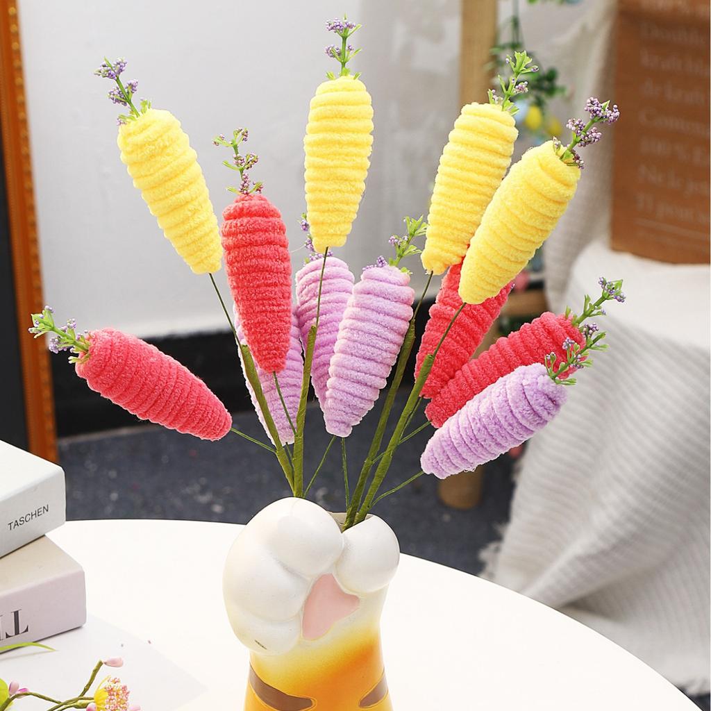 Easter Radish Branch Decoration Easter Decorative Simulation Ornaments Easter Table Decoration Supplies