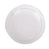 Gold-Trimmed Bone China Dinner Plate - Jingdezhen White Ceramic
