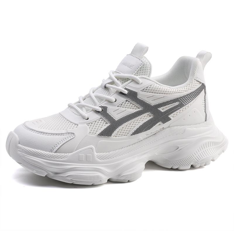 

Мужские весенне-летние кроссовки, увеличивающие рост: Дышащие, повседневные кроссовки с низким верхом и толстой подошвой, больших размеров 44