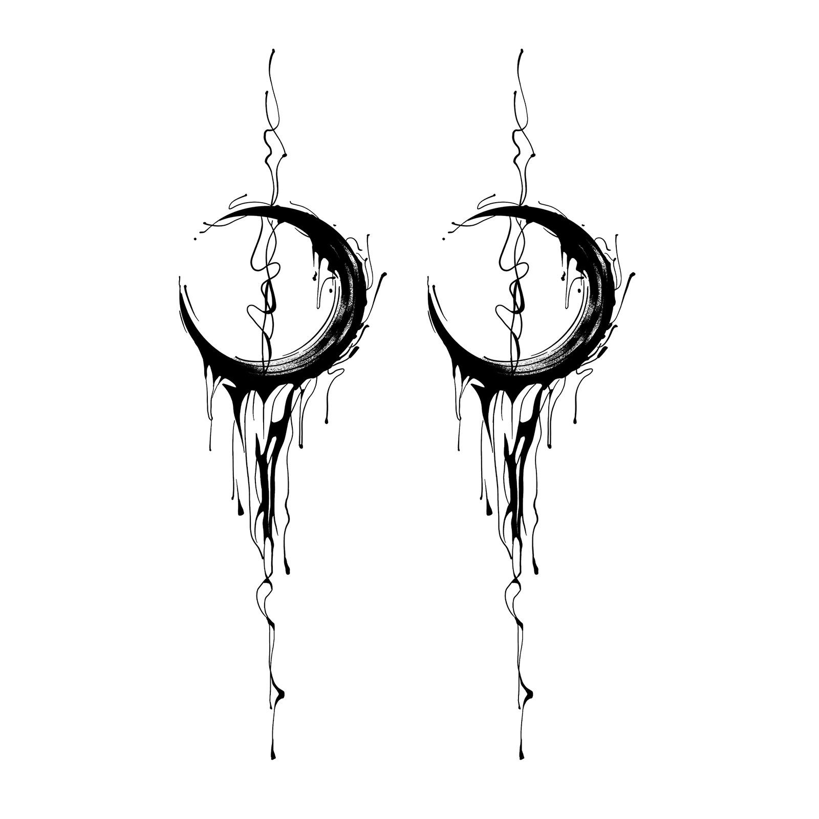 Personality Domineering Love Flower Lotus Thorns Line Totem Spine Hand Tattoo Sticker CA-07