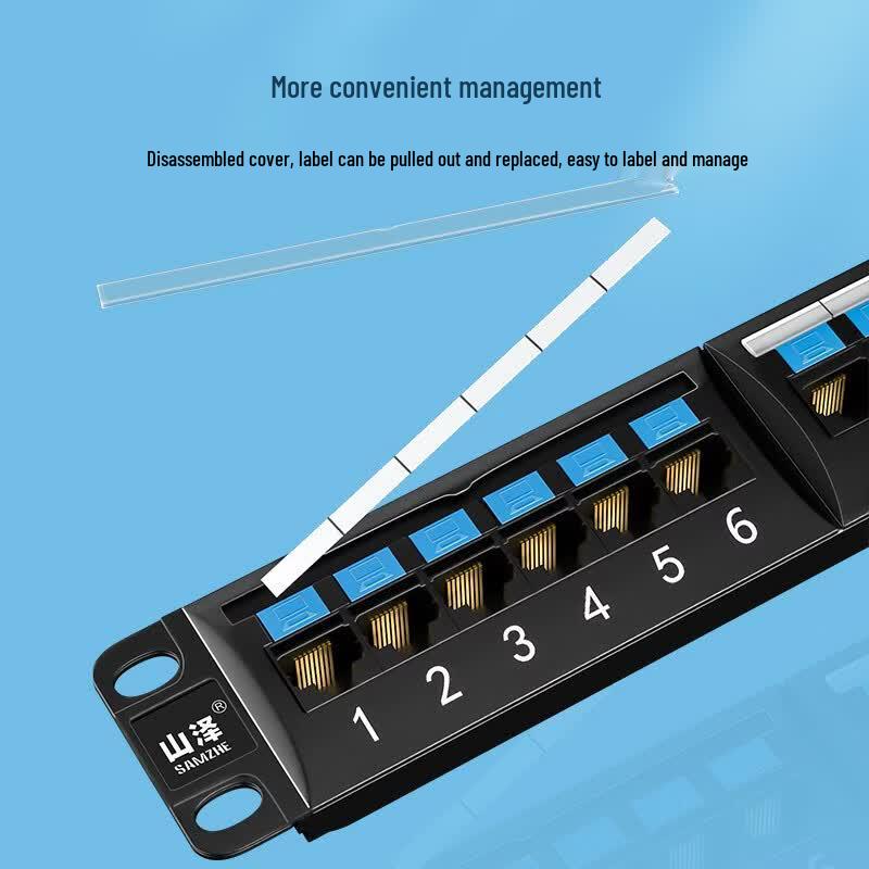 SAMZHE Cat6 24-Port Gigabit Network Patch Panel
