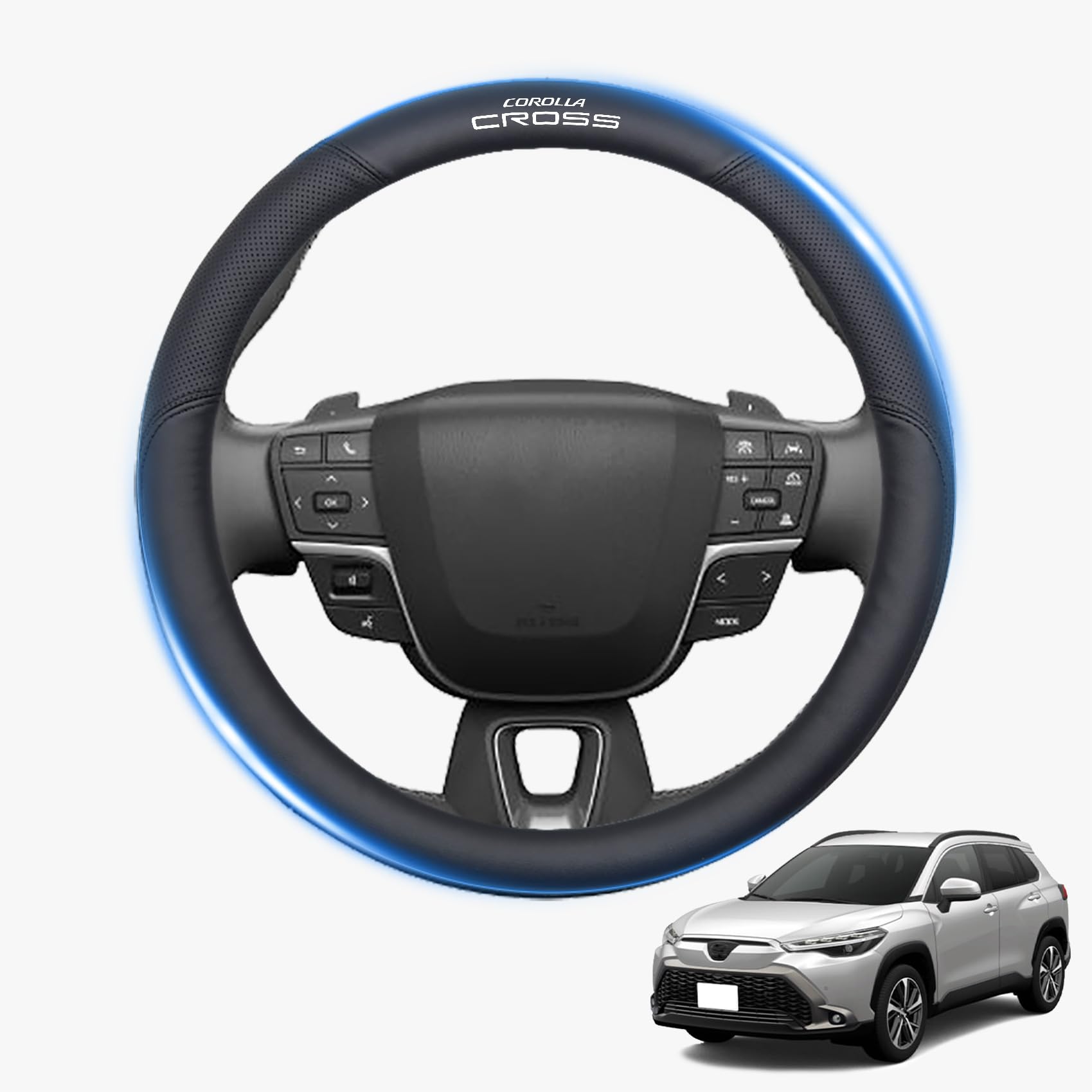 

SUVVNE Эксклюзивный руль серии Cross 10, совместимый с новой Corolla Cross 10, Натуральная кожа, Кожаный материал с 3D-интерьером, Пользовательский, Легкий
