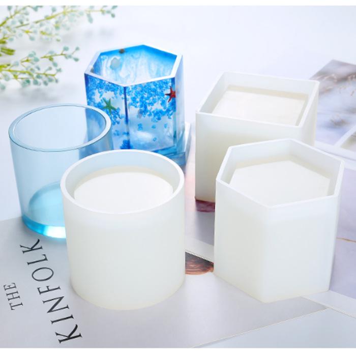 Crystal Collection Box Cup Concrete Gypsum Ornament Molds Mould Drop Glue Multi-meat Flower Pot Check Pen Barrel Silicone
