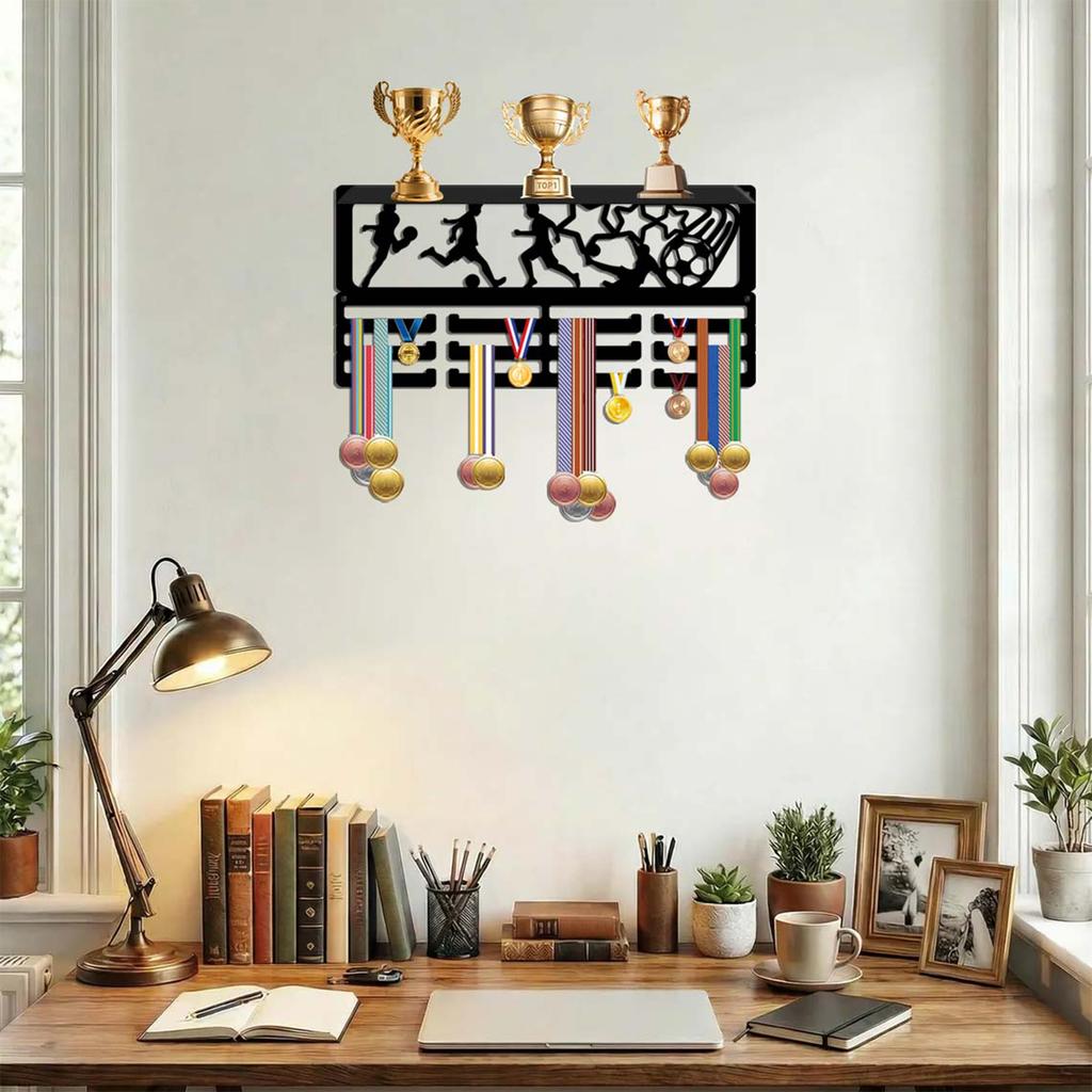 Hanger Wall Mount Display Rack with Hooks for Awards and Medals - Model JH261