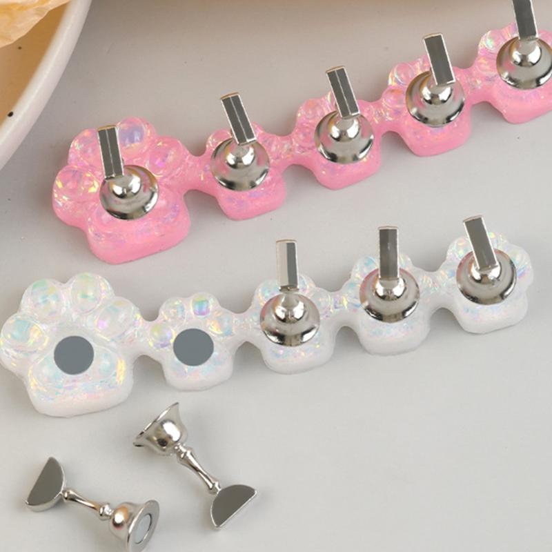 Durable Acrylic Nail Art Practice Stand Magnetic Fingernail Display Holder for False Nails