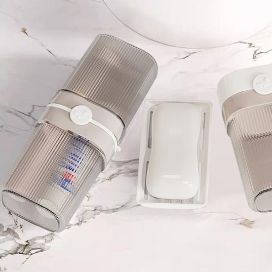 Mouthwash Cup Travel Portable Toothbrush Toothpaste Holder with Leak-Proof Sealing Cover All-in-one Travel Dental Kit
