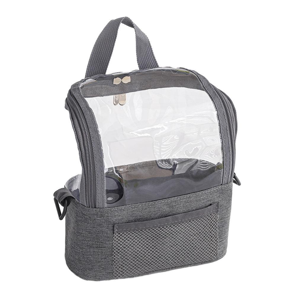 

Transparent Cosmetic Storage Bag Professional Toiletry Bag Casual Cosmetic Container Trips серый