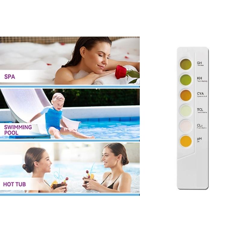 Multiple Parameter Water Testing Strips for Accurate Cyanuric Acid, and Chlorine Detection Comprehensive Quality Check
