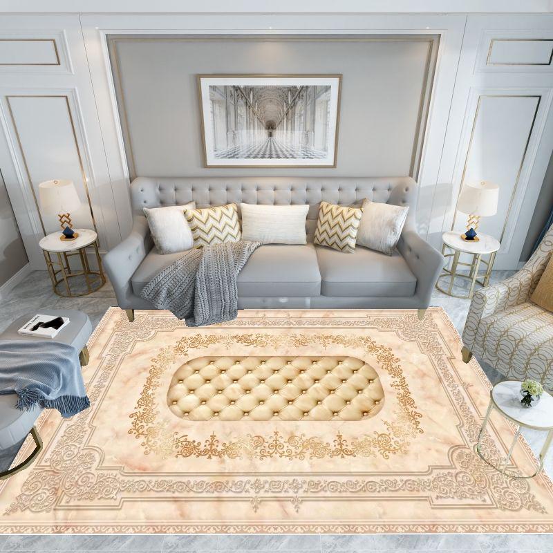 Rose European Carpets 140x200 Large Pink Luxury Non-slip Area Rug for Living Room Bedroom Lounge Floor Mat