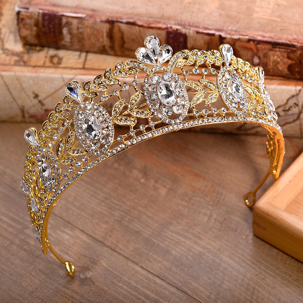 

Новый стиль, полный бриллиантов и мультикристалл, роскошный европейский сплав в стиле барокко, свадебная корона, аксессуары, корона