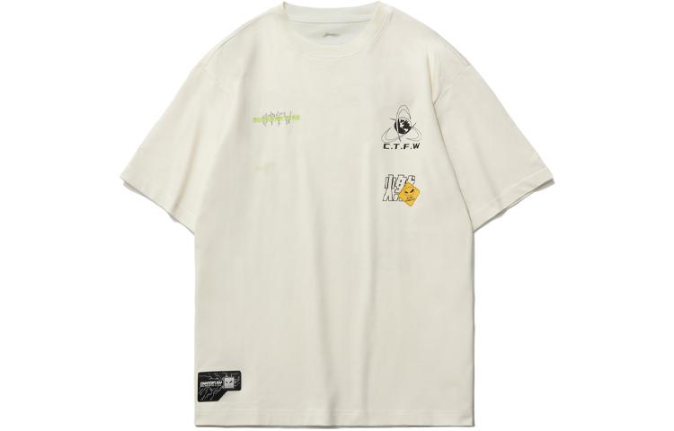 Li Ning CF T Shirt Unisex Mist White AHSR552-5 L