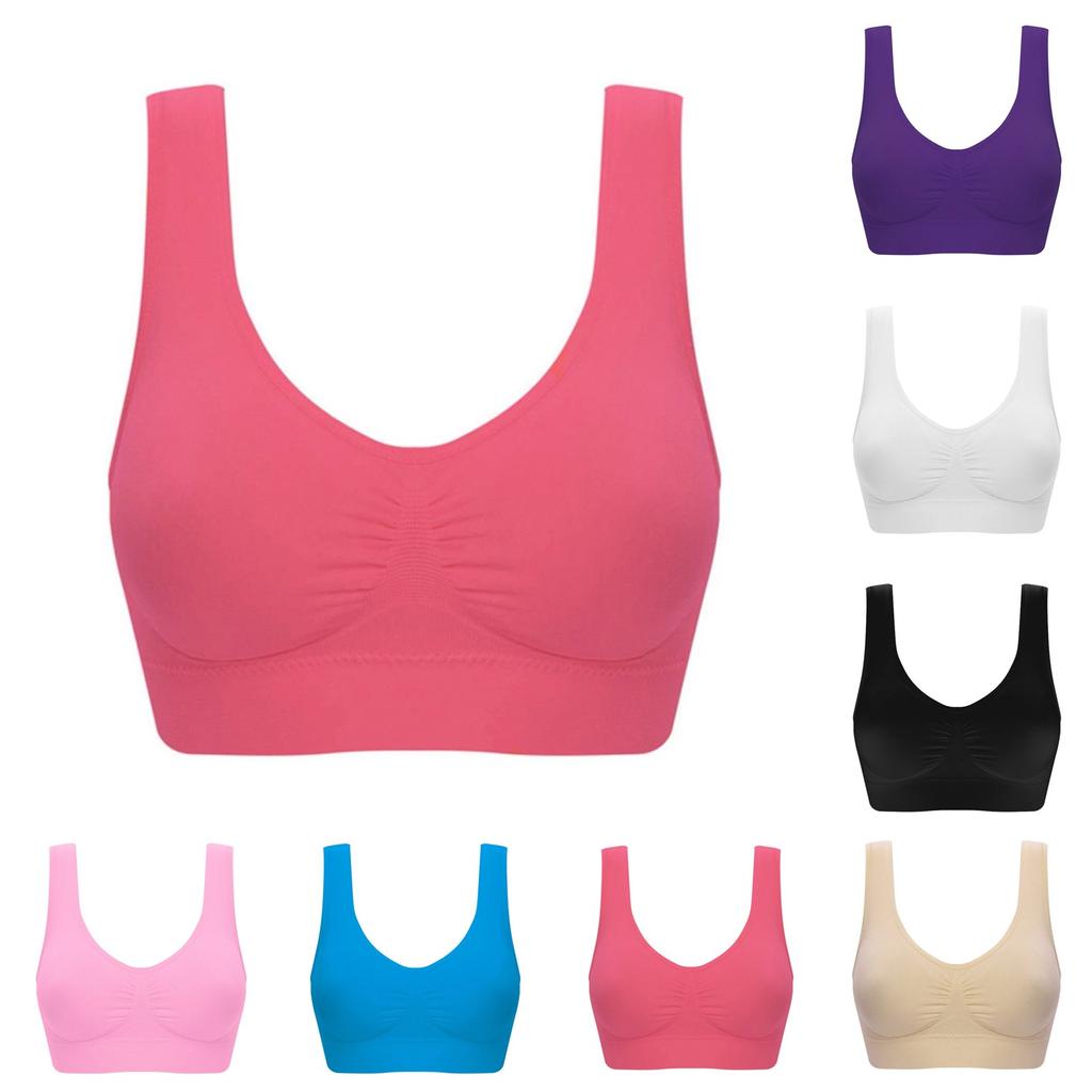 Plus Size Full Coverage Sports Bra Vest Wireless Stretchy Seamless Supportive Activewear for Women Gym Yoga Running