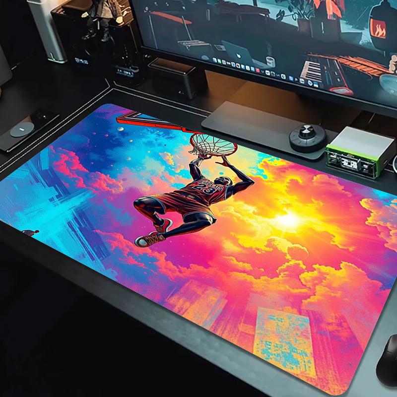 Basketball Match Color Mouse Pad Large Gaming Table Cushion Non-slip Laptop Tablet Big Mousepad XXL Mat Mini PC Playmat With Lock Edge