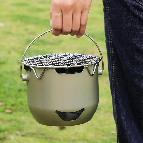 Mini Charcoal Stove Stainless Steel Portable Oven for Tea Making Efficient Heating Lightweight BBQ Stove for Indoor Outdoor Use