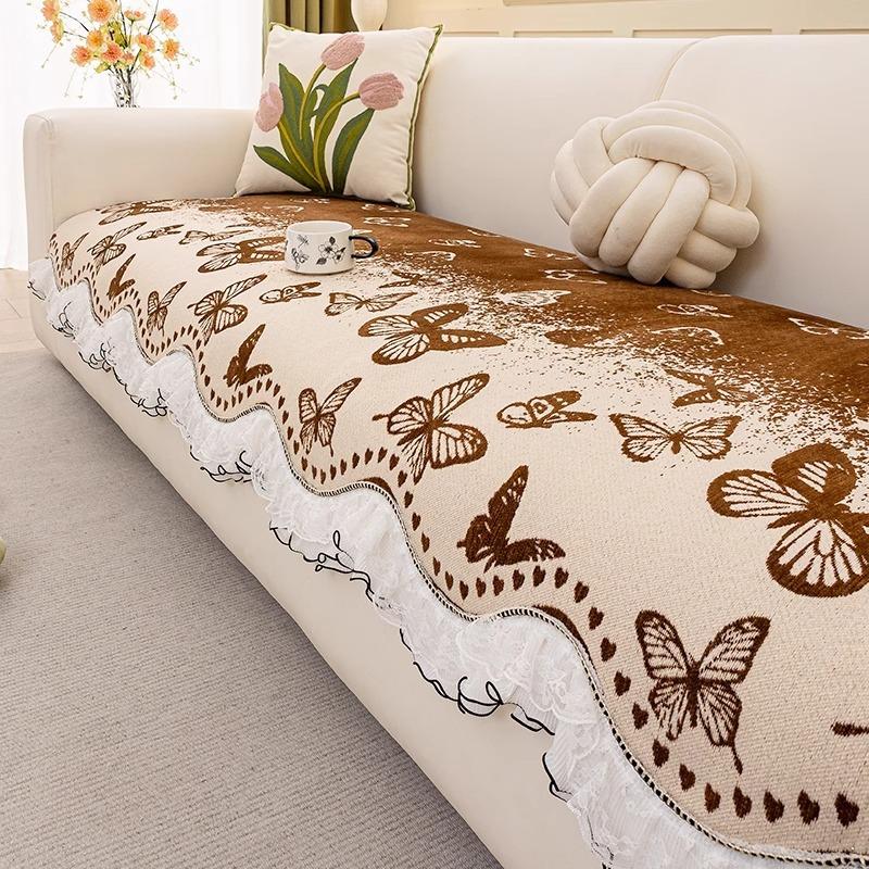 

New Chinese-style special-shaped sofa cushion light luxury high-end sofa seat cushion universal in all seasons 2025 new sofa cover 90*70cm