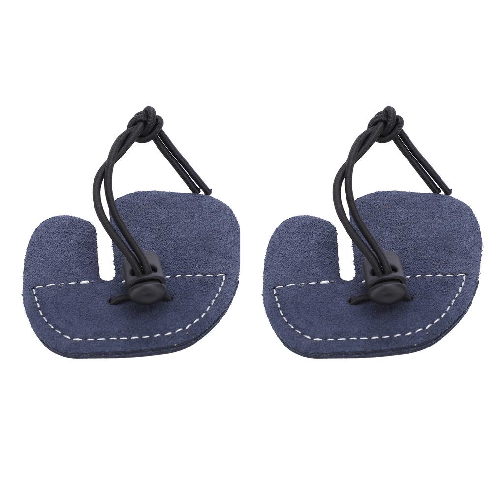 2Pcs 3 Finger Archery Tab Hand Portable Soft Faux Leather Glove Protector Accessories