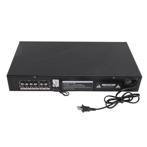 20-bånds equalizer, stereo grafisk EQ med digitalt display, innebygd BT, diskant-, mellomtone- og bassjustering, støtter BT og USB