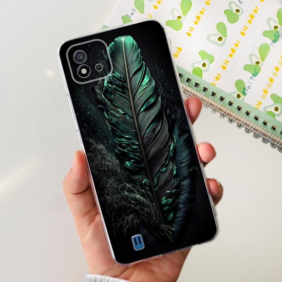 For Realme C11 2021 Clear Soft TPU Silicone Phone Back Cover For Realme RMX3231 C 11 RealmeC11 Funda Cool Dragon Cat Capa Bumper