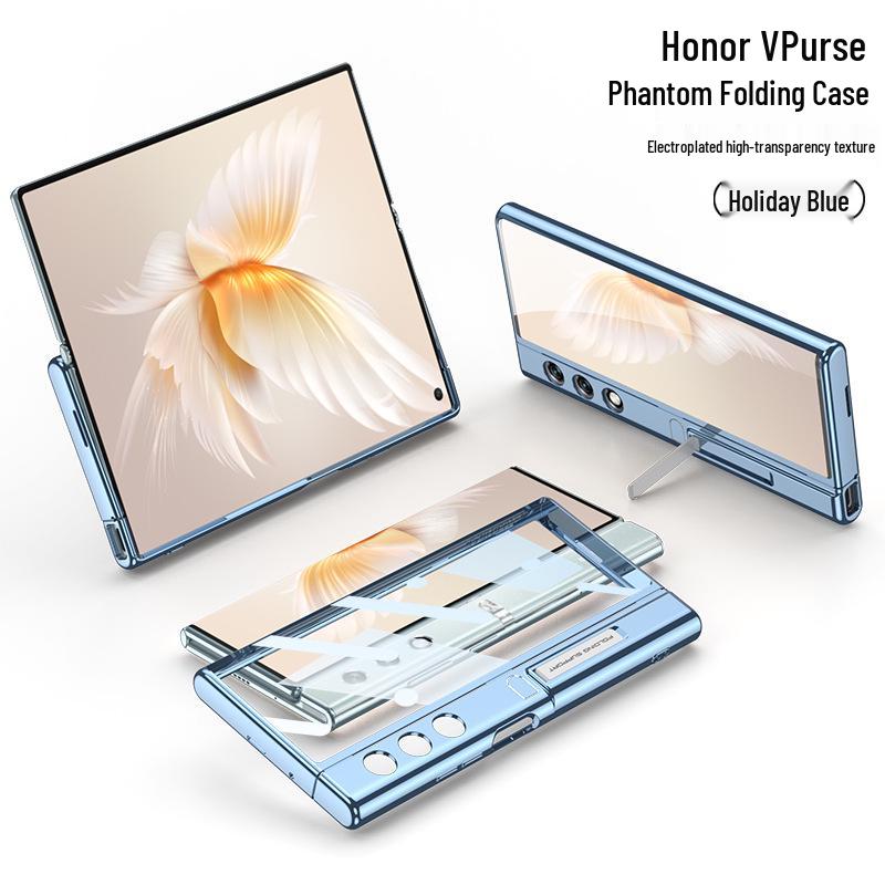

Honor V Purse Foldable Phone Case: Transparent TPU Silicone, Stand Feature, Anti-fall Protection. HW - Honor V Purse