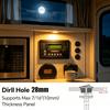 12V-24V Round Rocker Switch with Shell LED Toggle swtich SPST 3Pin 2 Position ON Off for RV Car Truck Vehicle Boat Marine